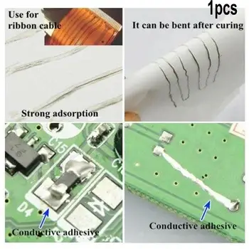 1PCS 압착은 전도성 와이어 접착제로 붙여넣기-PCB 전자 제품 수리 복구하기위한 결함이 있는 흔적은 복 멤브레인 스위치