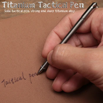 티타늄 합금 펜 이 미니 휴대용 볼펜 열쇠 고리 서명 펜 다기능 자기 방어 도구