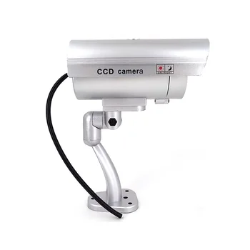 가짜 옥외 방수 카메라 Security 더미 카메라 적색으로 깜박이 LED 모니터링 실내 시뮬레이션 CCTV 감시 카메라