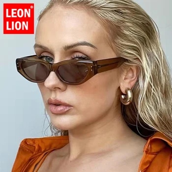 LeonLion2023 레트로 눈 여성 선글라스 빈티지경 여성/남자 리베이 태양 안경 여성의 럭셔리 브랜드 Eyewear UV400