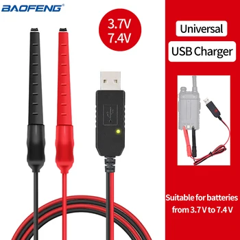 Baofeng 보편적인 USB 충전기 케이블 악어 클립을 위한 보풍 UV-5R UV82UV-9R 프로 플러스 TYT 야에스 Retevis 워키토키