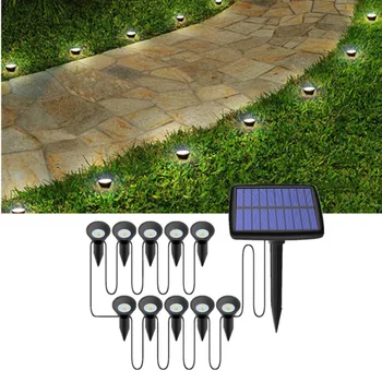 태양광 정원등 10in1 태양 빛 옥외 태양 빛을 방수 환 태양광 조명 야드를 위한 산책로 안뜰 장식
