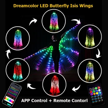 RGB LED 날개 Performance 빛나는 나비어 Isis 날개 아랫배 춤 카니발 파티의 의상이 쇼 소품