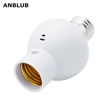 ANBLUB 소리를 빛 센서 제어용 램프 홀더 E27 나사 모자 램프 기준 소켓 스위치 복도를 위한 계단 실내 조명 전구