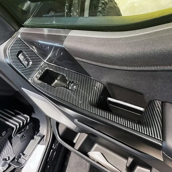 에 대한 Ford F150F-150 랩터 2021 2022 2023ABS 탄소 섬유 창 리프트 버튼 스위치 패널 덮개를 인테리어 트림 액세서리