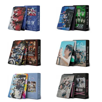 K-pop 아이돌 55Pcs/Set Lomo 카드 길 잃은 아이 MAXIDENT 포토 앨범 새로운 인쇄 카드 포스터 사진 팬들이 컬렉션
