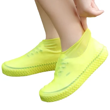 1 쌍을 방수 실리콘 덮개발 남 신발은 다채로운 보호자 레인부츠는 옥외를 위해 비오는 날의 재사용할 수 있는 신발