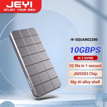 JEYI i9-square M.2PCIE2280 2230SSD 인클로저,USB3.2 10Gbps 을 PCIE M-키(B&M 키)외부 솔리드 스테이트 드라이브는 케이스