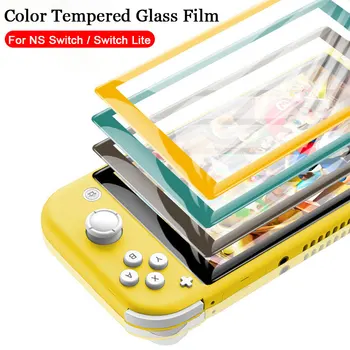 다채로운 부드럽게 한 유리제 스크린 보호자를 위한 Nintendo 스위치 라이트 게임 콘솔 Curved Edge 전면 커버를 보호 필름을 경우