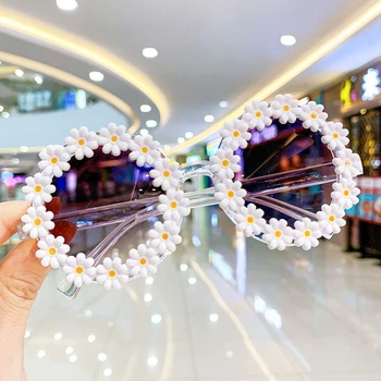 선글라스이 작은 데 라운드 꽃 선글라스이 사진 패션쇼 스포츠 색안경 반대로 UV 스 DIY 홈