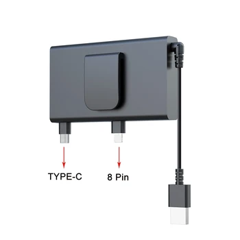 보편적인 다기능 듀얼 케이블 철회 가능한 자동차 뒷좌석의 USB 충전기-자동차 빠른 충전기 8 핀+Type-c