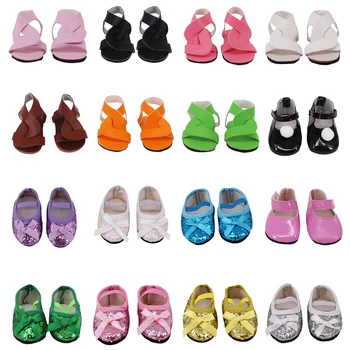 장식 조각 인형발 7Cm 신발 18 인치 미국 인형에 대한 액세서리 차세대 소녀 DIY'Toy