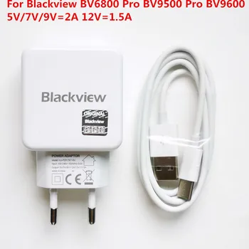 Blackview 원래 어댑터 휴대용 12V1.5 충전기+USB 케이블 EU BV9600 프로 BV6800 프로 BV9500 프로 BV9500BV9000Pro