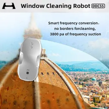 HUTT DDC55 스마트 전기 창 청소 로봇의 진공 변환장치 청소 유리 벽 세탁기 세척 유리 와이퍼를 위한 홈 어플라이언스