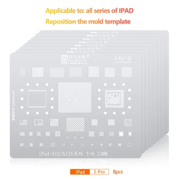 Amaoe BGA Reballing 스텐실을 위한 Ipad2 3 4 5 6 에 Mini Pro12.9 10.5 9.7A14A9A10X A12A12X CPU Nand 전원 램 오디오 IC 칩
