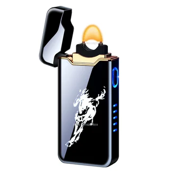 새로운 전기 소방 호 Electronics USB 점화기 전기 똑똑한 디스플레 AI 위탁 보호 담배 라이터 큰 라이터 불꽃