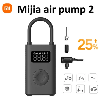 Xiaomi Mijia 공기 펌프 2 휴대용 보편적인 전기 공기 압축기 타이어 센서의 경우 팽창식물 기관자전차를 위한 차량 축구