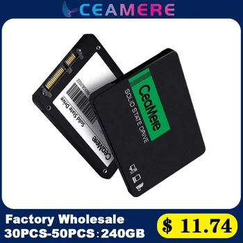 CeaMere 솔리드 스테이트 디스크 50pcs120GB2.5SATA III SSD128GB240GB256GB 내장형 하드 드라이브 디스크 512GB 노트북 데스크톱