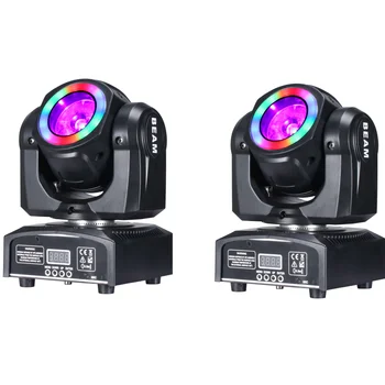 2Pcs60W LED 광속 소형 이동하는 머리 65W 와 SMD5050RGB3in1 슈퍼 밝은 60W DJ dmx control