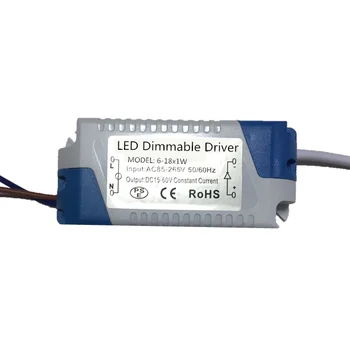 LED 드라이버 6-18W7W12W15W Dimmable 전원 공급 장치 AC85-265V DC18-60V 빛 전력 공급 변압기 어댑터 천장 램프