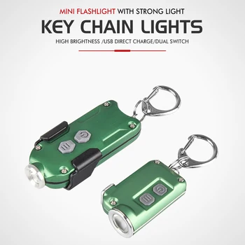 소형에 의하여 지도된 작동되는 가벼운 휴대용 포켓 USB 재충전용 플래쉬 등 Keychain 빛 옥외 야영을 하이킹하는 옥수수 속 등불 램프