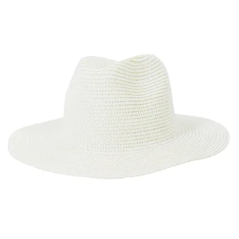 솔리드 컬러 남성과 여성의 새로운 모자 밀짚 모자 노란색 마카롱 컬러는 여름 최고 평 밀짚 모자 비치 여행 필수적인 태양 hat