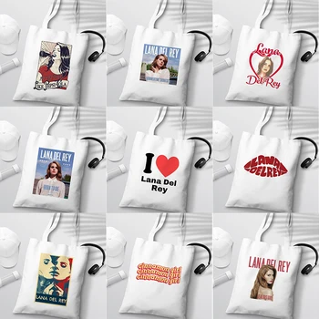 라나 델 레이 인쇄되는 로고를 그래픽통화 인쇄 끈달린 가방 쇼핑 패션 캐주얼 커뮤니케이션은 높은 용량 손에 가방