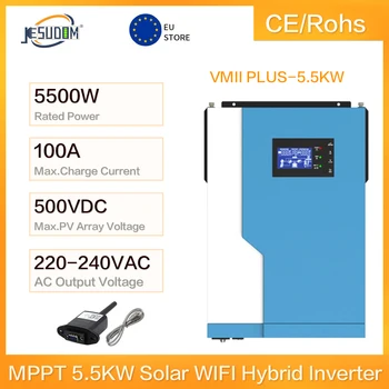 5.5KW 태양 전지의 고전압 변환장치 48V100A MPPT 태양광 하이브리드 인버터 5500W220V 떨어져 격자 하이브리드 인버터 순수한 사인 파동 변환장치
