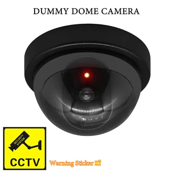 까만/백색 가짜 돔 카메라 레드 번쩍이는 지도한 가벼운 거짓 CCTV 감시 카메라는 가정 사무실 감시의 보안 시스템