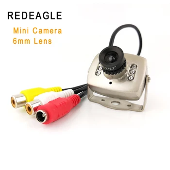 REDEAGLE CVBS 슈퍼 미니 컬러 아날로그 보안 카메라 940nm IR 야간 시계 비디오 오디오 감시 카메라와 렌즈는 6mm