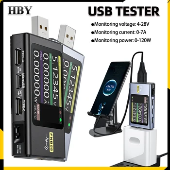FNIRSI-FNB58 디지털 USB 테스터 전압계 전류계류 전압 프로토콜 충전 검출기 테스터 블루투스 TYPE-C QC/PD 미끼