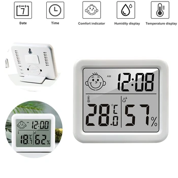 전자 LCD 디지털 방식으로 시계 온도계 습도계는 실내 온도 습도 측정기 센서 게이지는 날씨국