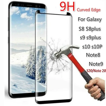 스크린 보호자를 위한 Samsung Galaxy Note20Note10Note9S20S10plus S8S9S7 리 9H Curved Edge 폭발 방지 보호