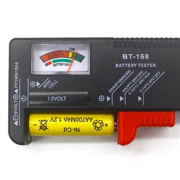 BT-168AA/AAA/C/D/9V/1.5V 배터리 유니버설 단추 세포 배터리 색으로 구분 미터 표시 볼트 테스 검사 BT168 전원