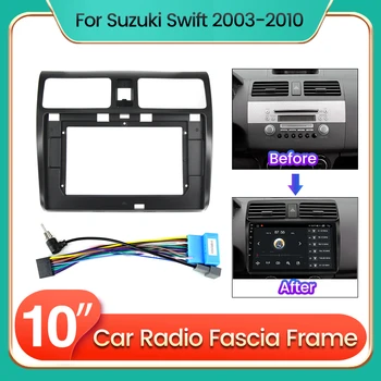 안드로이드 자동차 라디오 비디오 플레이어가 플라스틱 밴드 패널에 프레임 Suzuki 신속한 2003 년부터 2010 년까지 머리 단위 Dash 마운트 키트 케이블