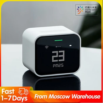 Qingping 라이트 에 탐지기 IPS 스크린을 터치 PM2.5 과 함께 작업 홈 앱은 애플 글랜 온도계 습도계는 공기 모니터링