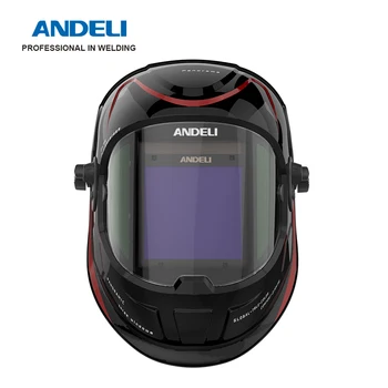 ANDELI100*95mm 용접기 마스크가 큰 전망 자동 어두워지 용접 헬멧 진정한 컬러 DIN4 1/1/1/2 납땜에 대한 마스크 TIG MIG MMA CUT