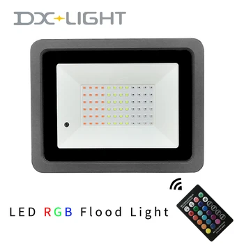 RGB Led 홍수 빛 50W100W IP68 야외 스포트라이트 정원 벽 빛 220V/110V RGB 반사체 프로젝터에 램프와 원격 제어