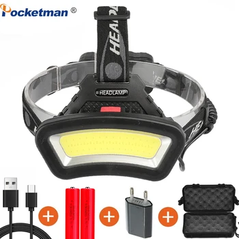 Pocketman500m 장거리 헤드램프 35000LM 고성능 옥수수 속 LED 헤드라이트 USB 재충전용 헤드 램프 머리를 빛을 사용하 18650 건전지