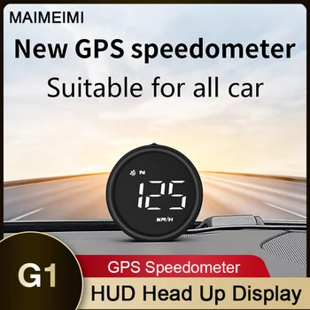 G1 자동차 HUD GPS 컴퓨터 디지털 속도 속도 경보 바람막이 유리로젝터 속도계 자동차 부속품