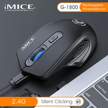iMice 무선 마우스를 재충전용 유형 C 침묵하는 소거 1600DPI 광학적인 컴퓨터 소형 Mause 인체 공학적 쥐 노트북 PC