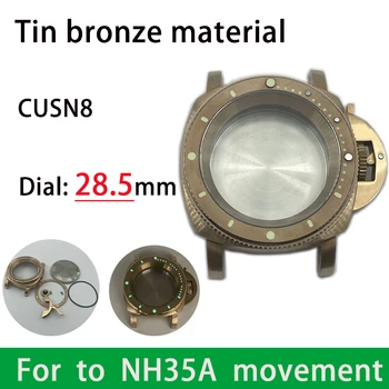 Seiko 수정된 경우 주석 청동 소재 지방다 청동 시계 케이스와 NH35/36/4R/6R 운동/의 적응 28.5mm 다이얼