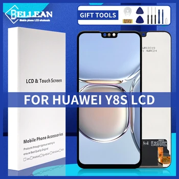무료배송 6.5 인치 Y8S 디스플레 Huawei Y8S LCD 터치 패널 스크린 디지타이저 어셈블리 교체 부분을 복구 프레임