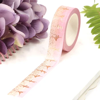 새로운 1PC15mm*10 호 꽃 발레 핑크색 장식적인 종이 테이프 스크랩 마스킹 테이프 학교 사무용품 종이 테이프 스티커