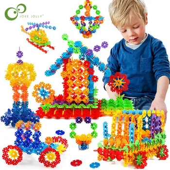 1000pcs3D 퍼즐 눈송이 빌딩 블록 아이들이 퍼즐 플라스틱 Assembing 빌딩 블록 장난감을 고전적인 빌딩 블록을 장난감가