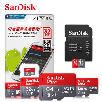 SanDisk A1 마이크로 SD 카드 128GB64GB32GB 플래시 메모리 카드 미니 TF 카드 64GB32GB128GB256GB 전화 무료배송